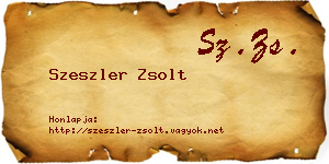 Szeszler Zsolt névjegykártya