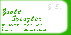 zsolt szeszler business card